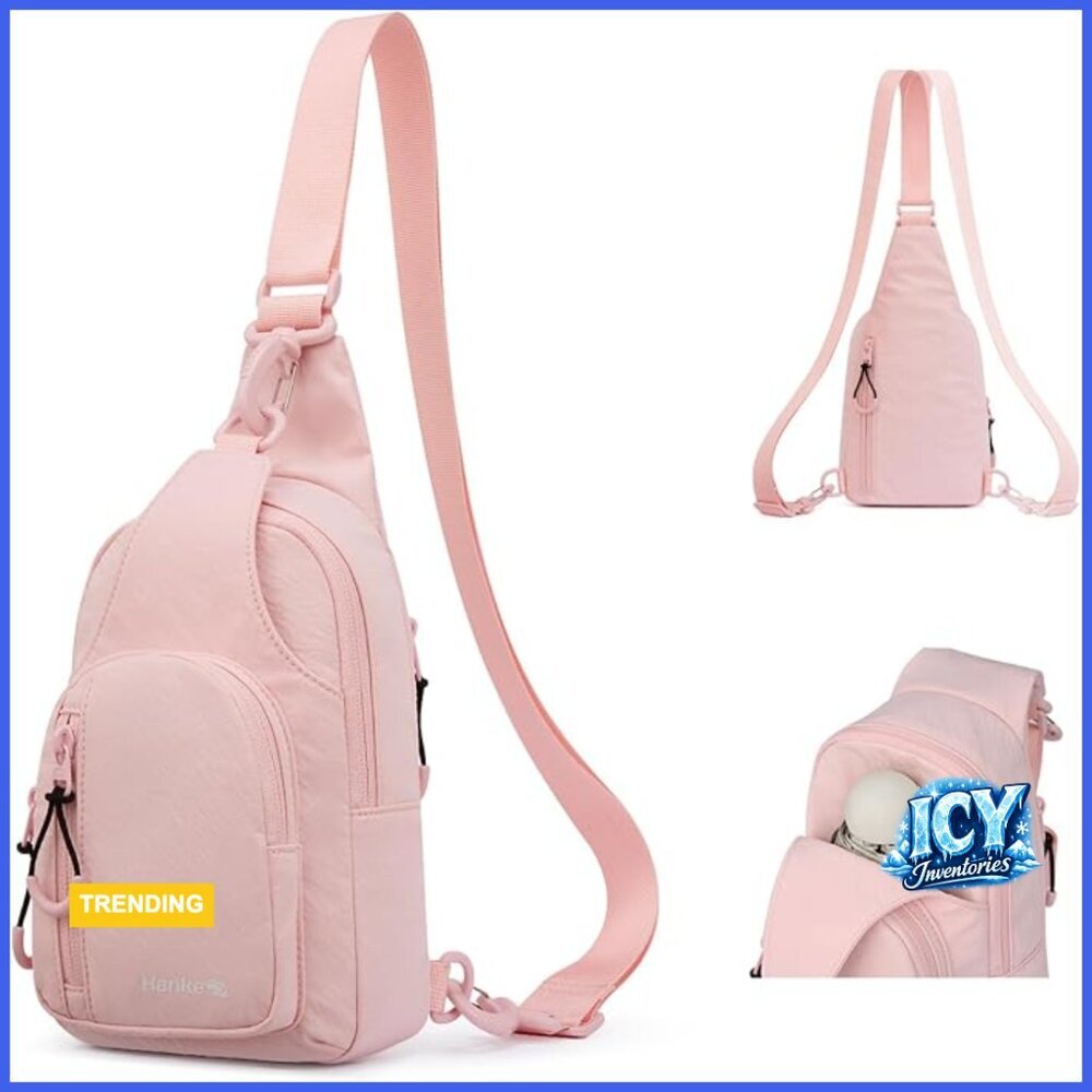 Water Resistant Polyester Crossbody Sling Bag for Hiking Travel